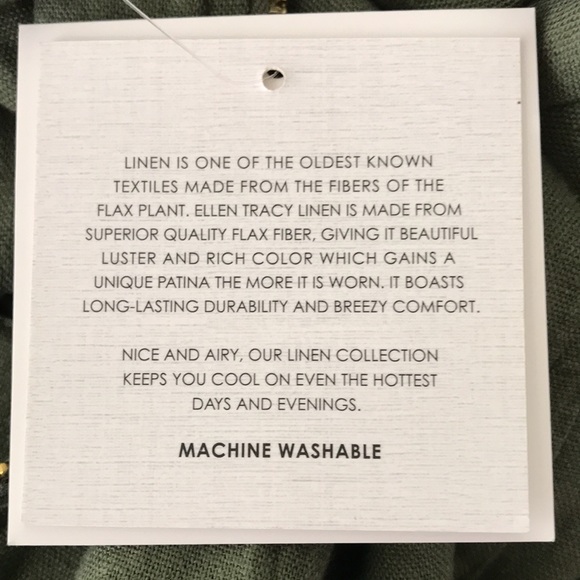 Simply stunning zip up front linen jacket by Ellen Tracy, NWT - Picture 12 of 12